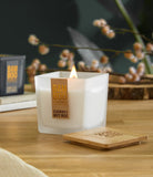Bamboo Cedarwood & White Musk Large Soy Candle  - 40 Hours Burn - Crackling Wick