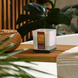 Bamboo White Blossom & Sandalwood Small Soy Candle 20 Hours Burn Crackling Wick