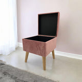 PINK WOODEN TRUNK L33 x W33 x H42 cm