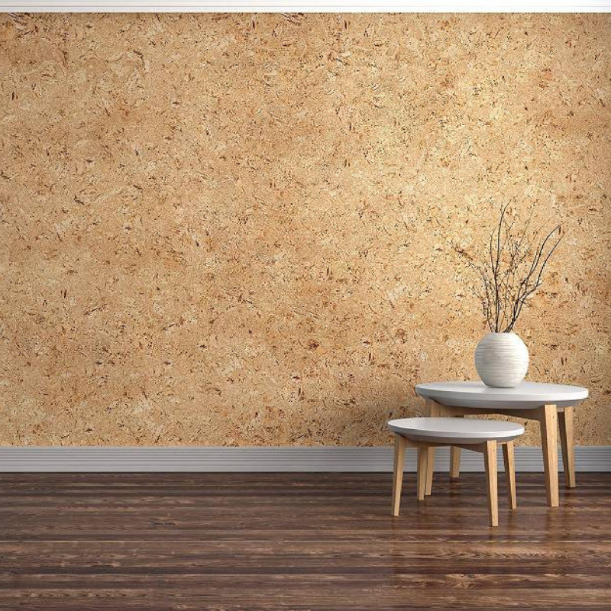 Decorative Cork Wall Tiles - Natural 1 - 1 Tile - 0.18m2 (1.94sqft)