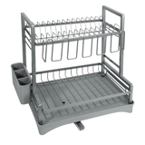 VINSANI 2 TIER DISH DRAINER GREY 1010430