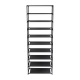 10 Tier Stackable Shoe Rack Storage Shelves - Stainless Steel Frame Holds 50 Pairs Of Shoes