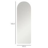 HOMCOM Full Length Wall Mirror with Lights Dimming and 3 Colour Adjustable