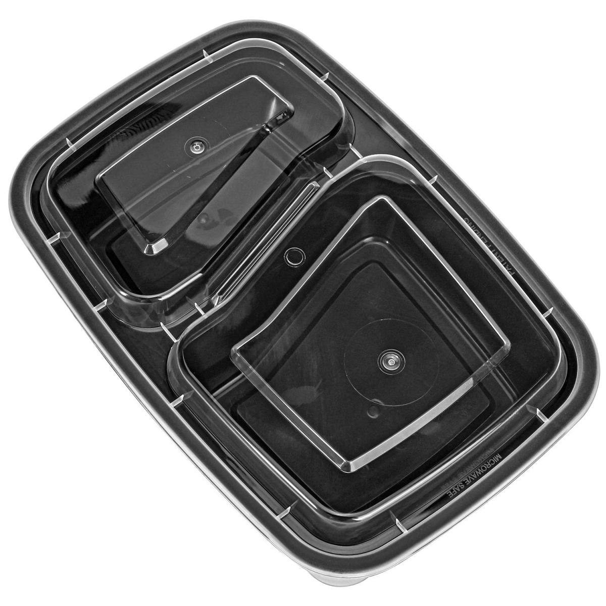 VINSANI 10pk 2 COMPARTMENTS MEAL PREP CONTAINERS 1010424