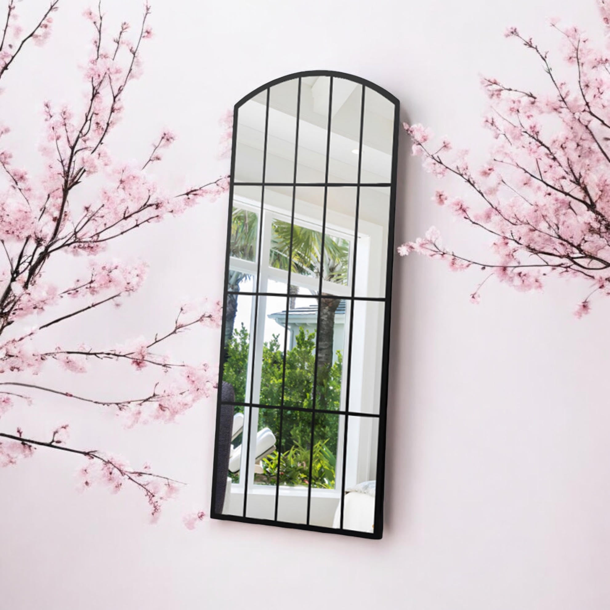 170CM CAST IRON BLACK WALL MIRROR