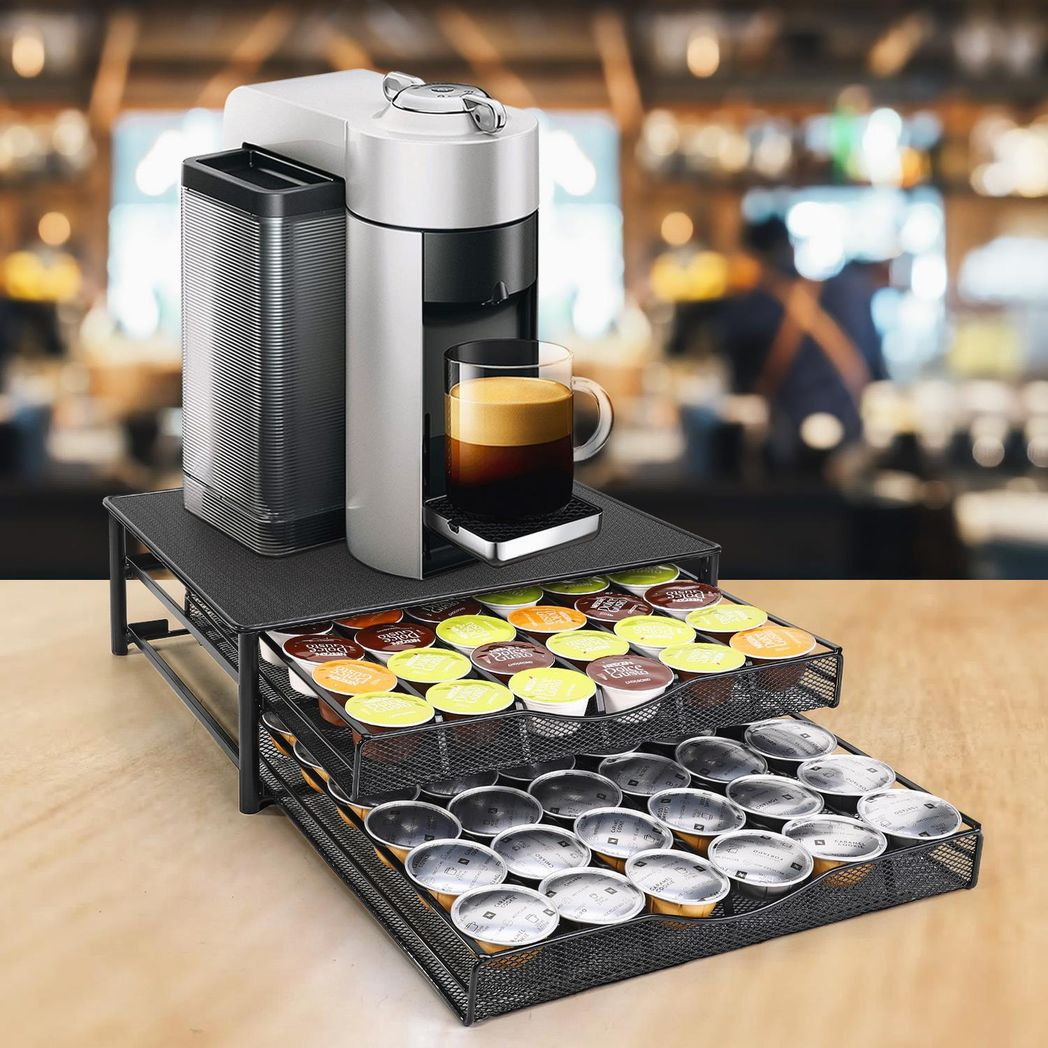 Vinsani Black Coffee Pod Double Drawer 1010402