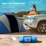 4-6 Persons Camping Tent Dome Family Travel Group Hiking Room Fishing Outsunny