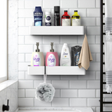 VINSANI 2pc WHITE SHOWER CADDY 1010504