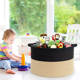 VINSANI LAUNDRY BASKET BLACK & COFFEE 1010287