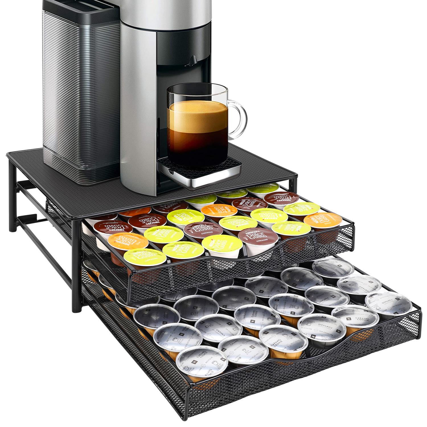 Vinsani Black Coffee Pod Double Drawer 1010402