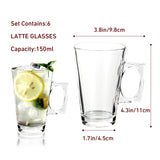 Vinsani Latte Glasses 6pcs 0006556