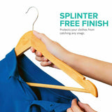 X20 WOODEN COAT HANGERS SUIT GARMENT CLOTHES