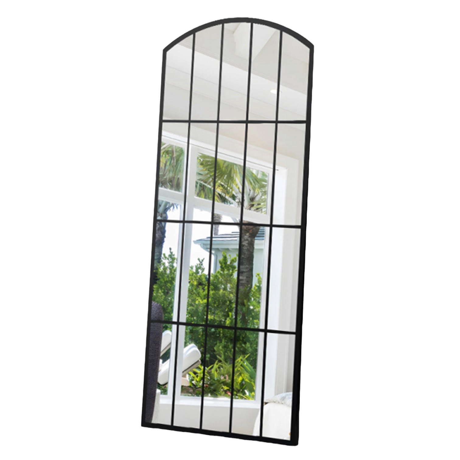 170CM CAST IRON BLACK WALL MIRROR