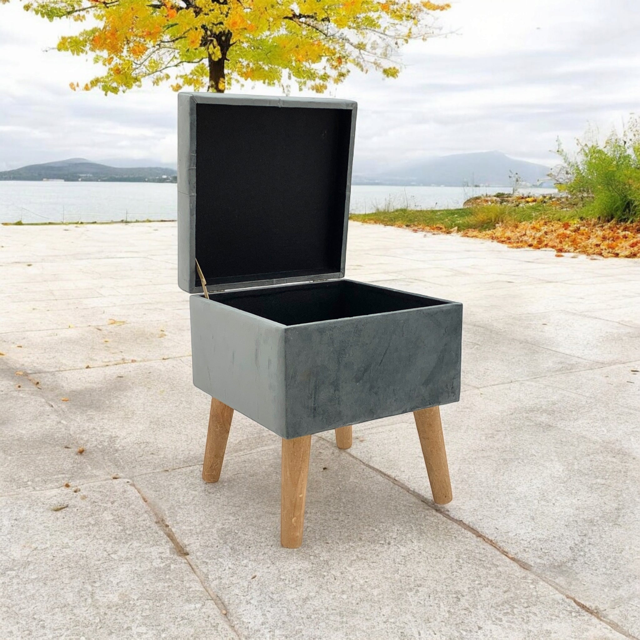 GREY WOODEN TRUNK