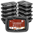 VINSANI 10pk 2 COMPARTMENTS MEAL PREP CONTAINERS 1010424